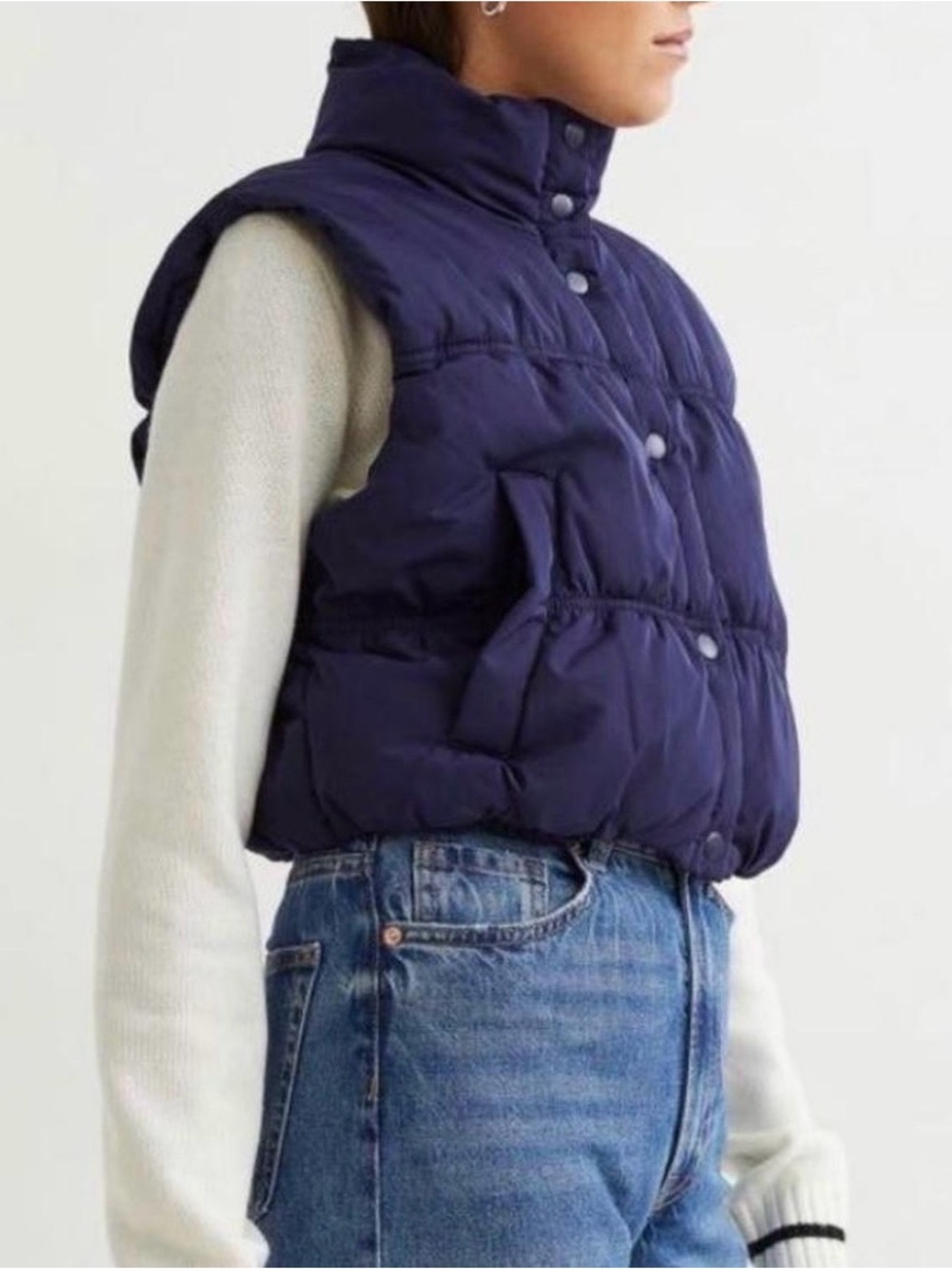 H&M divided puffer vest, size S